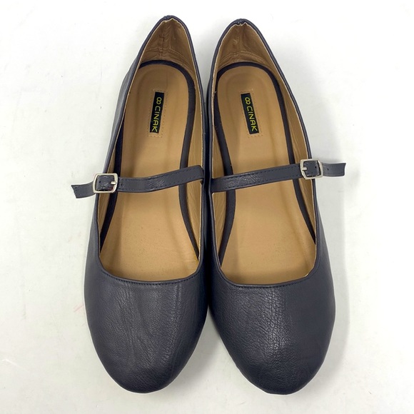 Gray Women CINAK Mary Jane Casual Comfortable Walking Ballet Slip On Shoes